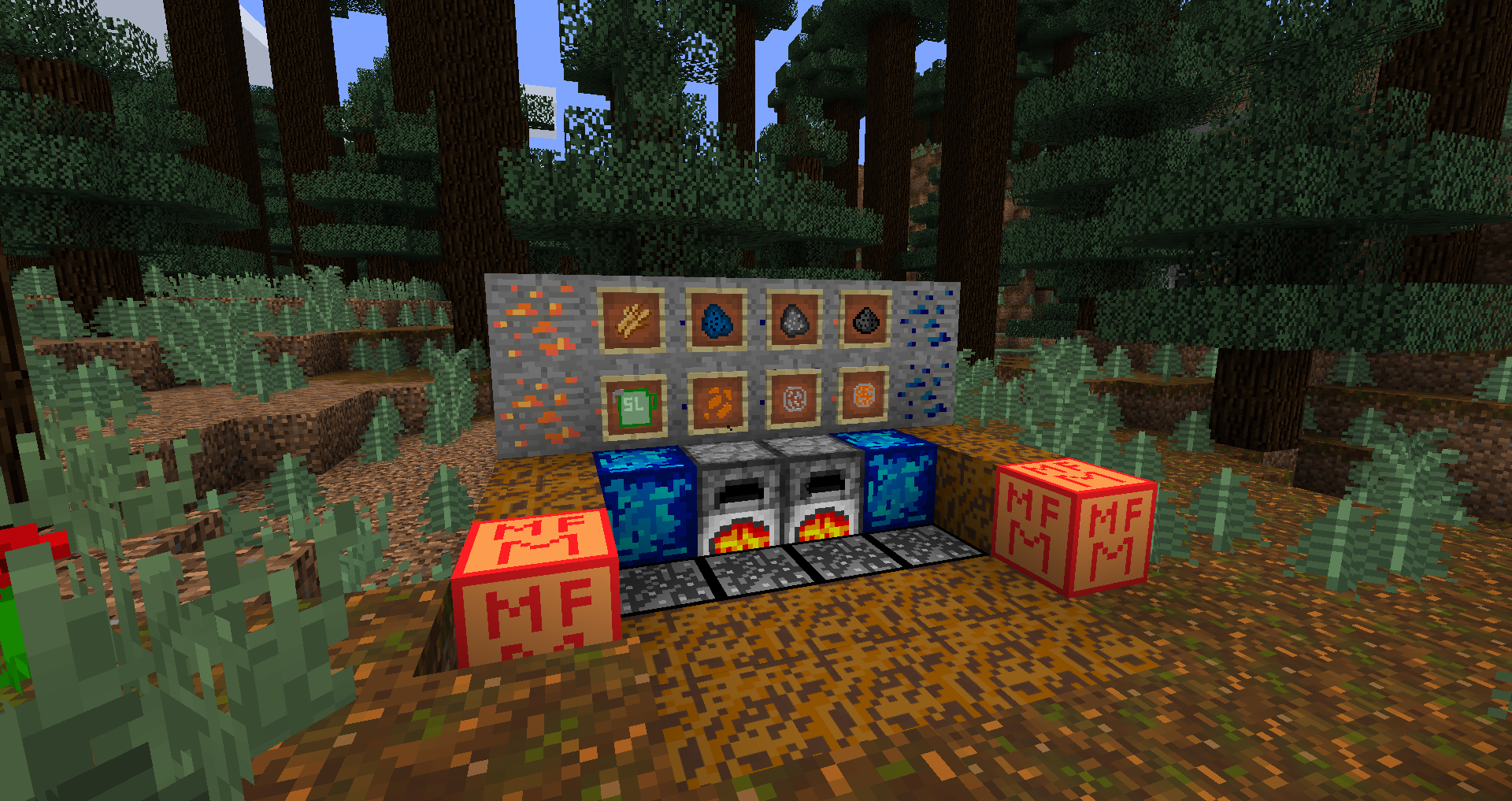 Screenshot of the items and blocks added by More Fuels Mod, one of my Minecraft mods